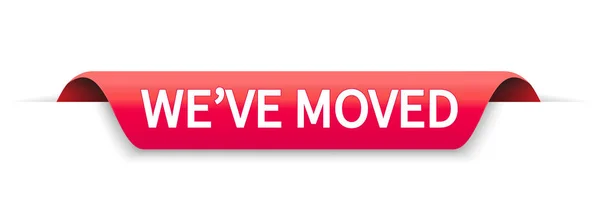 We have moved. Moving office sign. Vector illustration. — Stockový vektor