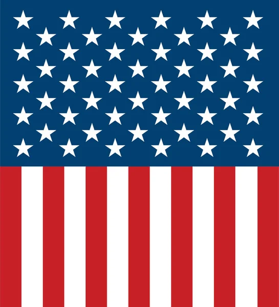 Vectorillustratie van de nationale vlag van de Verenigde Staten van Amerika — Stockvector