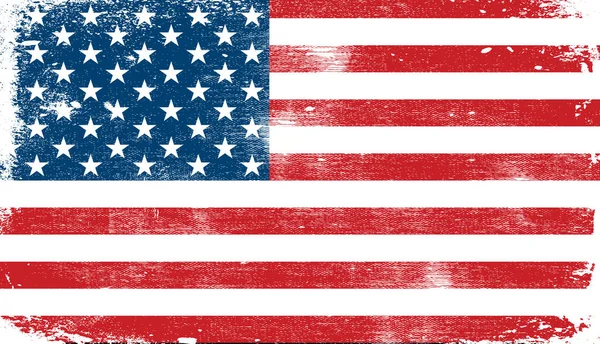 Флаг США Гранж, флаг США. векторная фоновая иллюстрация — стоковый вектор
