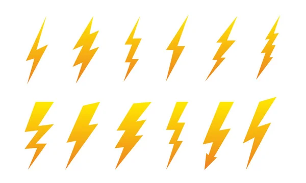 Lightning Thunderbolt Icon Vector Flash Symbol Illustration Lighting Flash Icons — Vetor de Stock