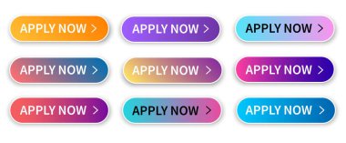 Apply Now Button Collection. Vector Design