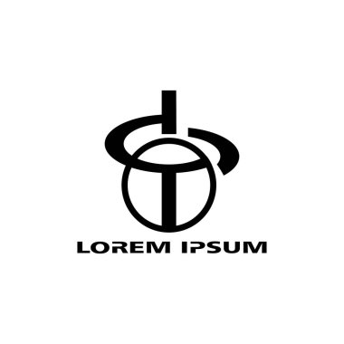 T logosu şablonu yaratıcı grafik tasarım şablonu