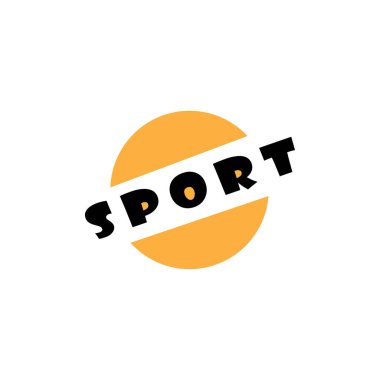 Spor logosu logosu soyut tasarım vektör şablonu