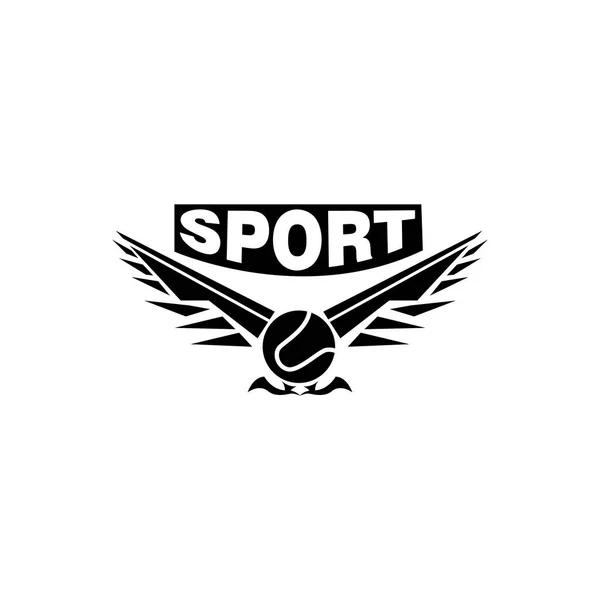 Λογότυπο Αθλητισμού Απεικόνιση Πουλί Και Μπάλα Διάνυσμα Σχεδιασμό — Διανυσματικό Αρχείο