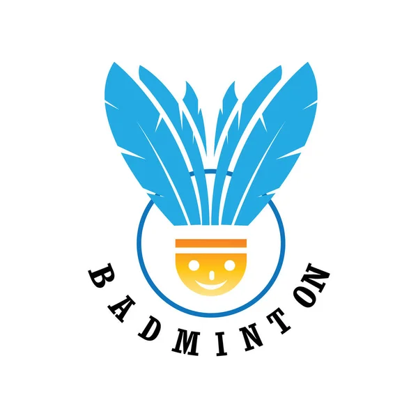 Badminton Logo Ikona Vektor Design Ilustrační Sport — Stockový vektor