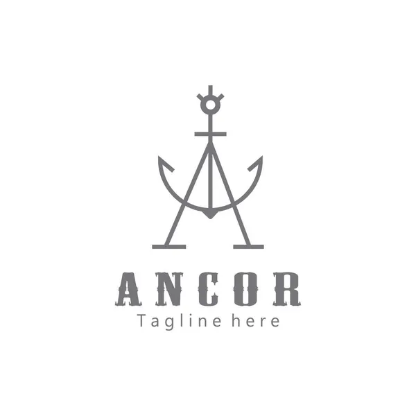 Anchor Logo Creative Illustration Icon Design Template Brand — Stock Vector