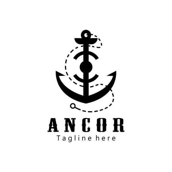 Anchor Logo Creative Illustration Icon Design Template Maritime — Stock Vector