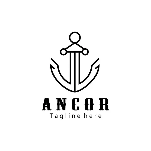 Anchor Logo Creative Illustration Icon Design Template Brand — Stock Vector