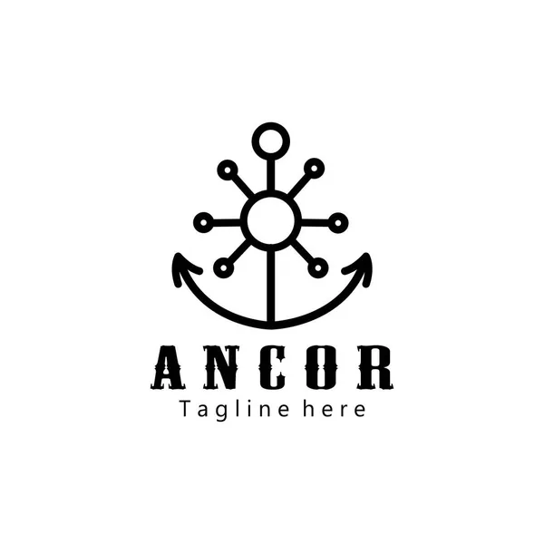 Anchor Logo Creative Illustration Icon Design Template Brand — Stock Vector