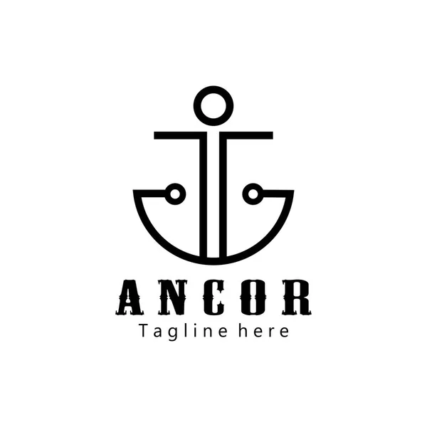 Anchor Logo Creative Illustration Icon Design Template Brand — Stock Vector