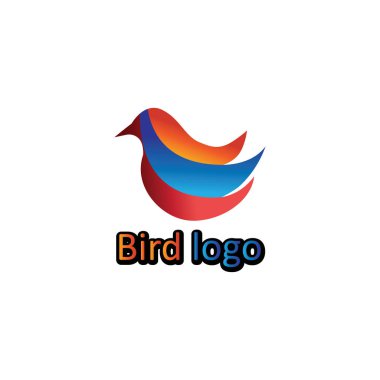 Basit kuş derecelendirme logo vektör tasarımı