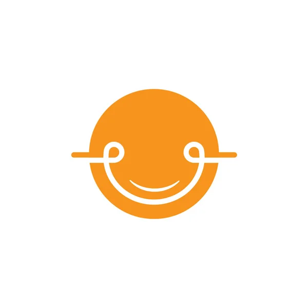 Smile Logo Simple Vector Template Design Symbol — Stockvektor