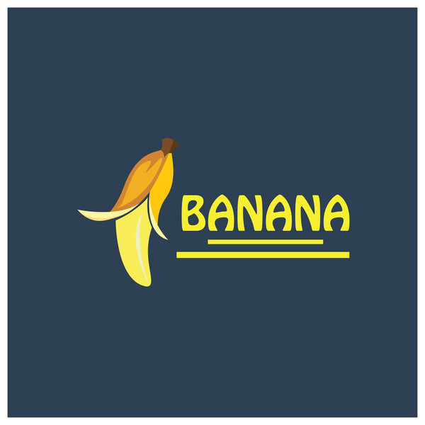 Banana logo icon illustration design vector natural — Stock Illustration Banana Logo Icon Illustration Design Vector Natural — Stock Vector