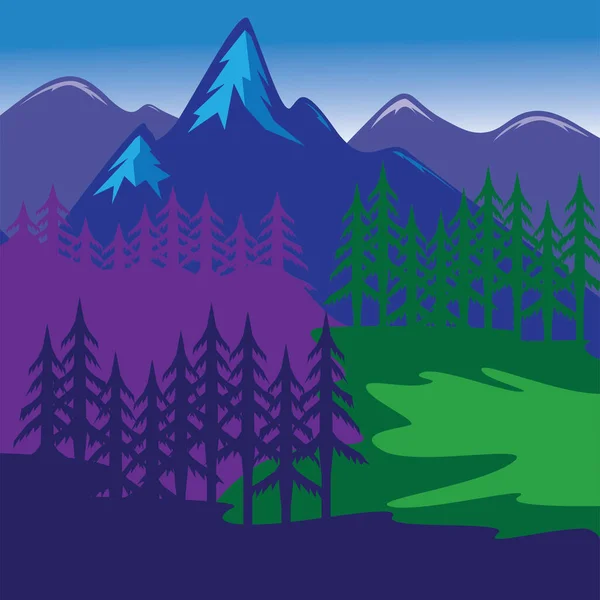 Landscape Illustration Nature Vector Background Design — Stock Vector