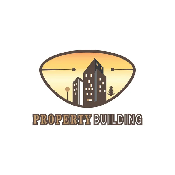 Property Logo Illustration House Real Estate Design Vector —  Vetores de Stock