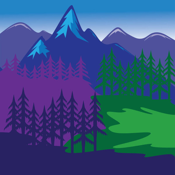 Landscape illustration nature vector background design — Stock Illustration Landscape Illustration Nature Vector Background Design — Stock Vector
