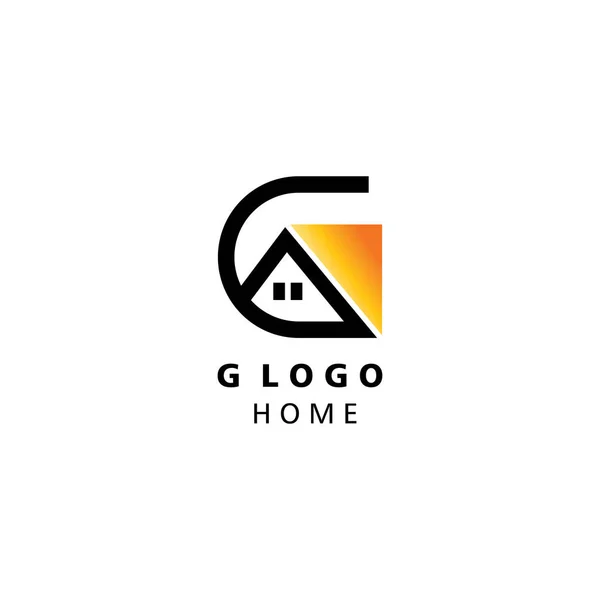 Lettera Logo Illustrazione Casa Design Modello Vettoriale — Vettoriale Stock