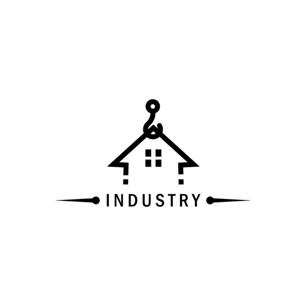 Home Illustration Industry Logo Pulley Design — 스톡 벡터