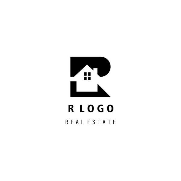 Real Estate Logo Initials Vector Template Design Illustration Architecture — Stockvector