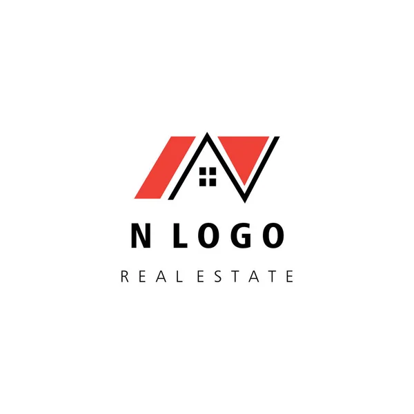 Real Estate Logo Initials Vector Template Design Architecture — Stock vektor