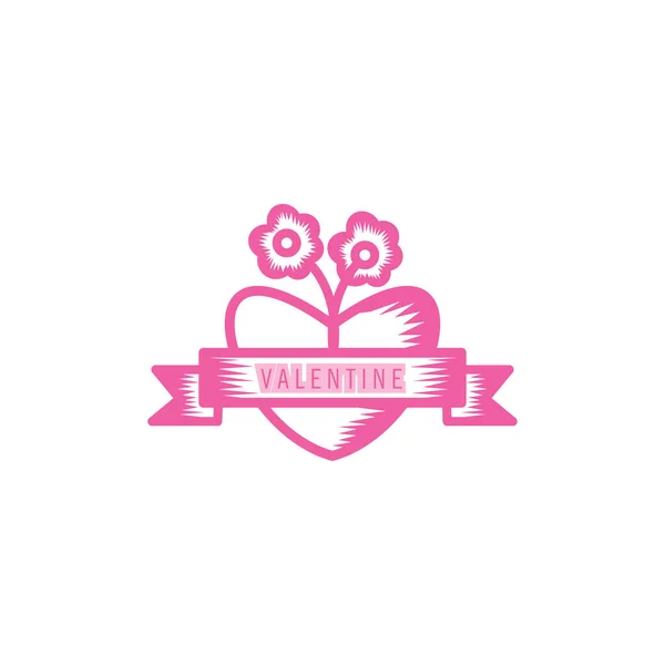 Dia Dos Namorados Logotipo Citação Ilustração Amor Vetor Design Elemento — Vetor de Stock