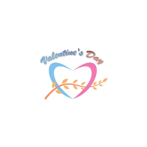 Valentine Day Logo Quote Illustration Love Vector Design Symbol — Stock Vector