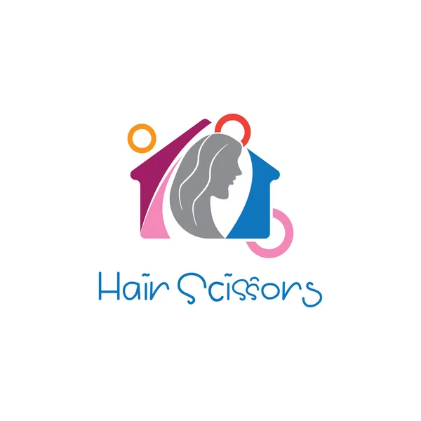 Home Schoonheid Salon Logo Vector Ontwerp Illustratie — Stockvector