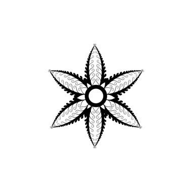 mandala dekorasyon tüy illüstrasyon vektör tasarım deseni