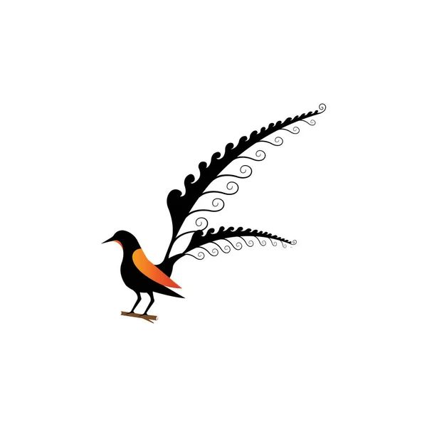 Schön Vogel Logo Icon Kreativ Illustration Vektor Design Tier — Stockvektor