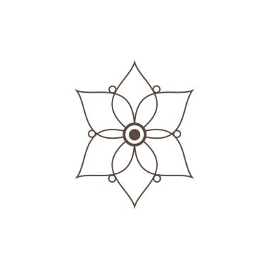 mandala çiçek dekorasyonu tasarım vektör illüstrasyon klasiği