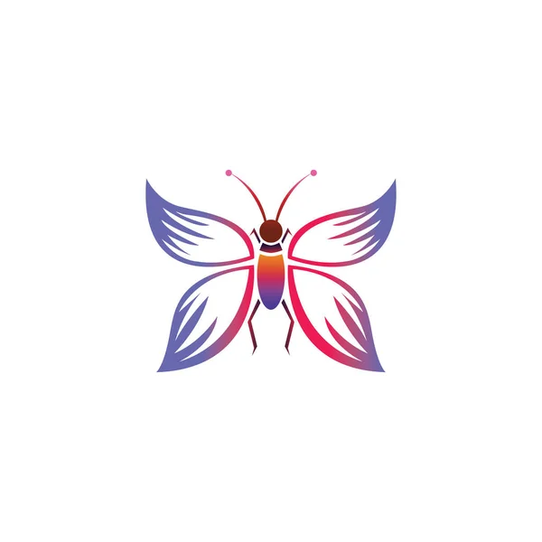 Logoen Til Sommerfugl Mandala Logoikon Utformingsvektorillustrasjon Fargesammendrag – stockvektor