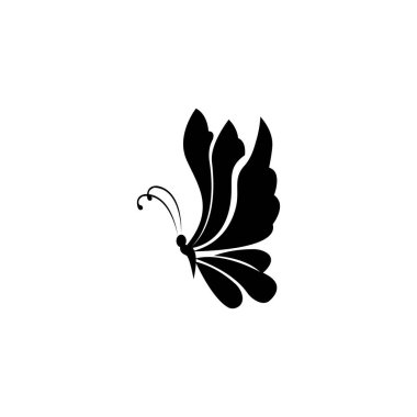 Kelebek logosu Clipart illüstrasyon tasarım vektörü