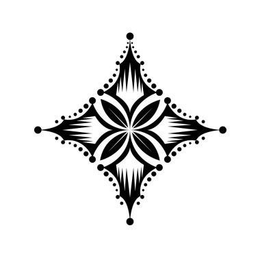 mandala tasarım logo yaprağı illüstrasyon vektör dekorasyonu