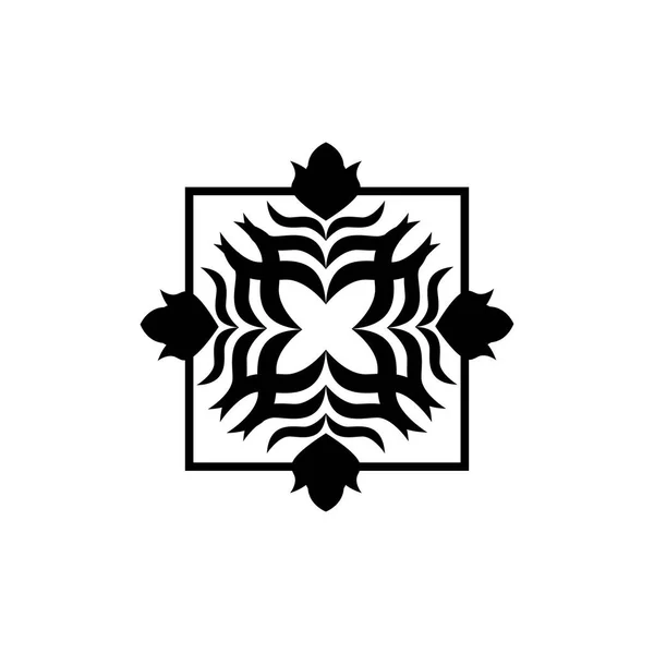 Diseño Mandala Logo Hoja Ilustración Vector Decoración — Vector de stock