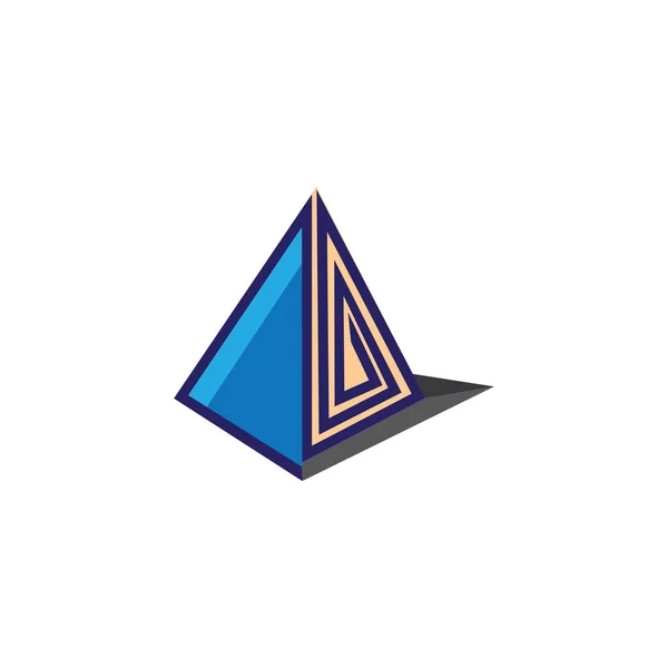 Piramide Logo Illustratie Pictogram Ontwerp Element Stijl — Stockvector