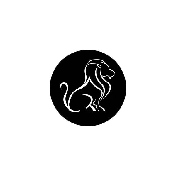 Logo Leone Illustrazione Contorno Progettazione Clipart Vettore — Vettoriale Stock
