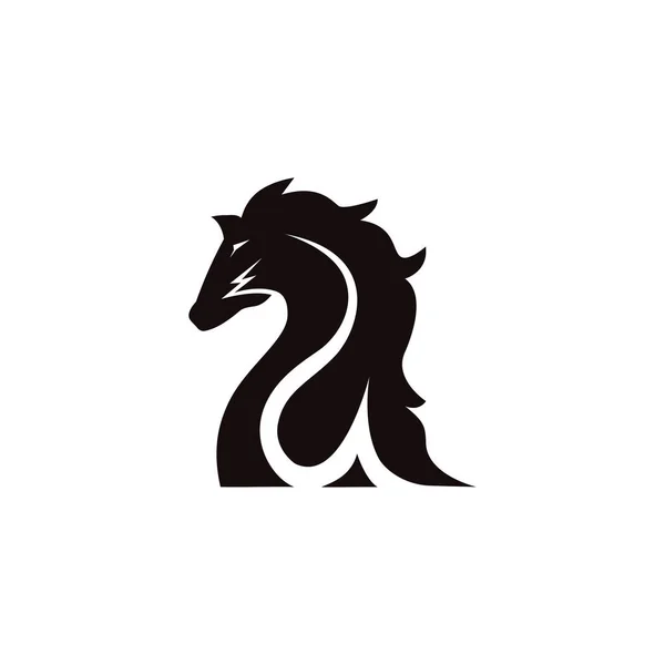 Pferd Kopf Logo Illustration Ornament Design Element Vektor Symbol — Stockvektor