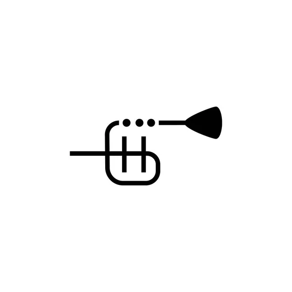 Lettera Logo Tromba Illustrazione Disegno Vettore Modello Musicale — Vettoriale Stock