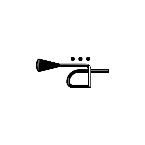 Ein Brief Logo Trompete Illustration Vektor Design Vorlage Musical — Stockvektor