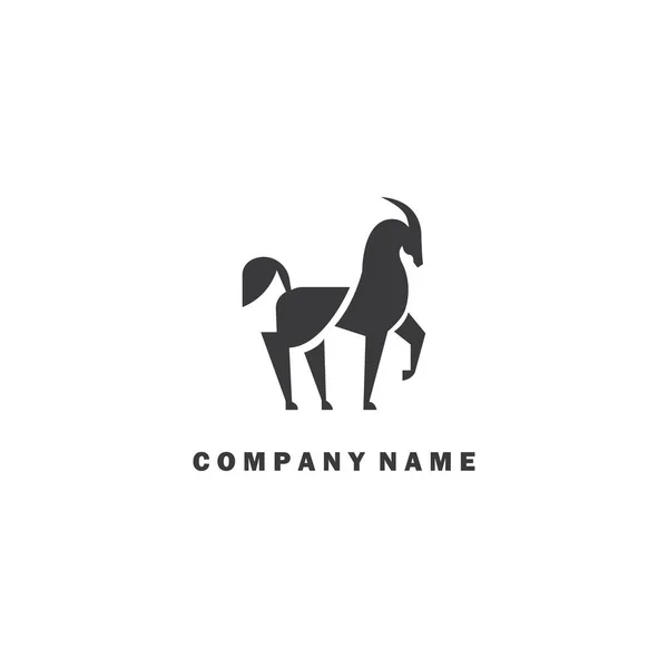 Cavalo Pose Ícone Logotipo Ilustração Design Modelo Vetor Empresa — Vetor de Stock