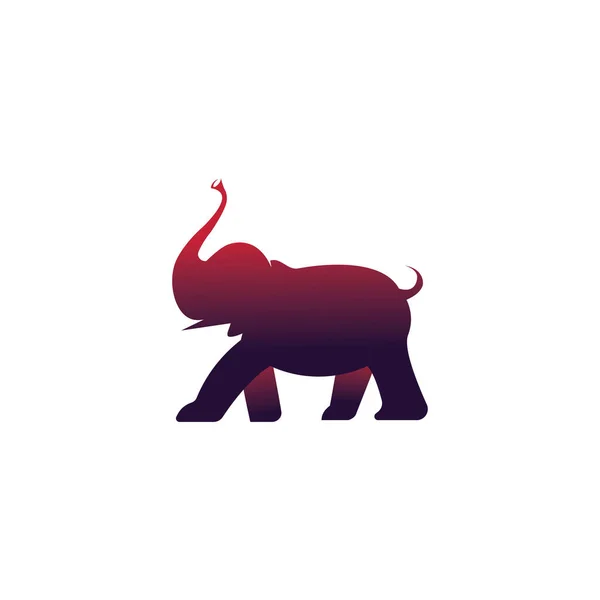 Elefant Väg Logotyp Illustration Design Vektor Djur — Stock vektor