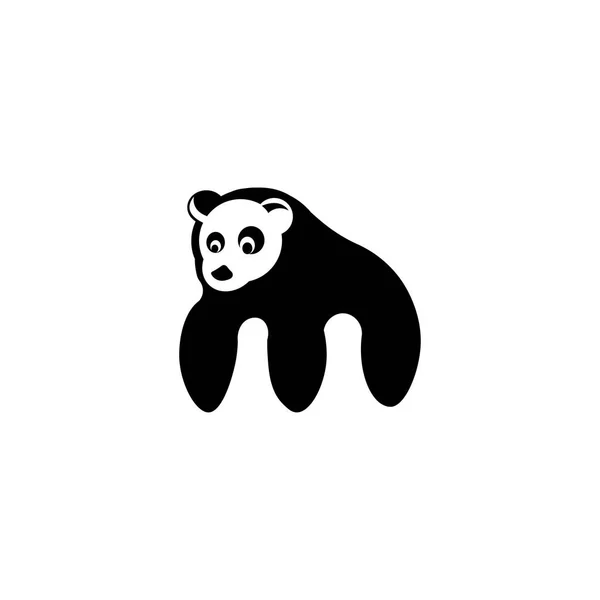 Logo Orso Illustrazione Disegno Astratto Vettore Animale — Vettoriale Stock