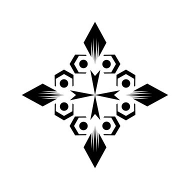 Henna, Mehndi, dövme, dekorasyon için mandala şeklinde dairesel desen. Etnik doğu tarzında dekoratif süs. Boyama kitabı sayfası. Klasik.