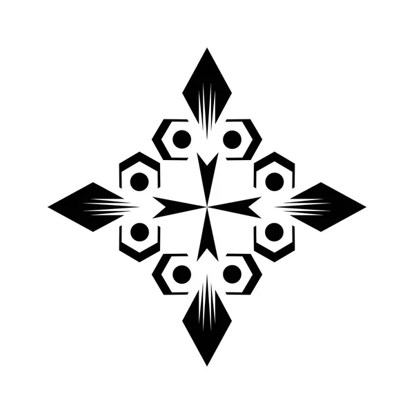 Henna Mehndi 入れ墨 装飾のためのマンダラの形で円形のパターン 民族的な東洋スタイルの装飾品 ぬり絵ページ ビンテージ — ストックベクタ