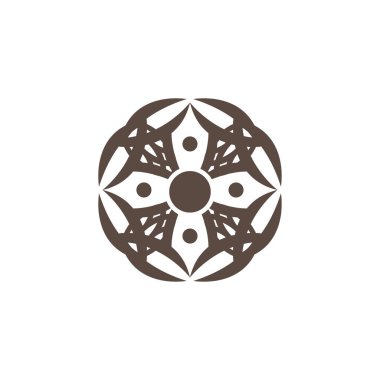 Henna, Mehndi, dövme, dekorasyon için mandala şeklinde dairesel desen. Etnik doğu tarzında dekoratif süs. Boyama kitabı sayfası.