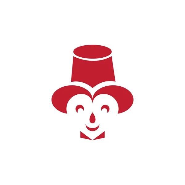 Logo Liebe Clown Illustration Vektor Abstrakt Design — Stockvektor