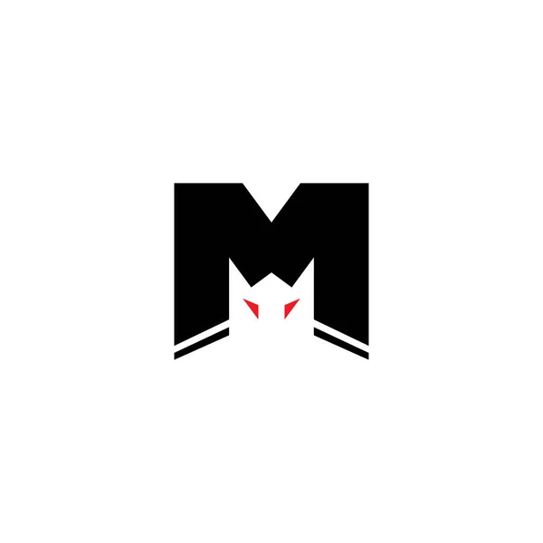 Letra Logotipo Morcego Ilustração Modelo Design —  Vetores de Stock