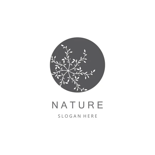 Logotipo Natural Ramas Diseño Premium Ilustración Vector — Archivo Imágenes Vectoriales