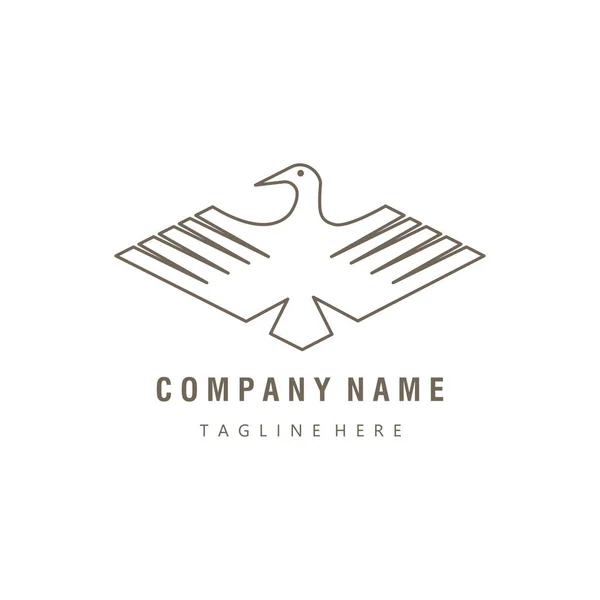 Logotipo Empresa Pássaro Ilustração Modelo Design Vetor — Vetor de Stock