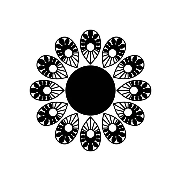 Schema Circolare Mandala Ornamento Vettoriale Rotondo — Vettoriale Stock